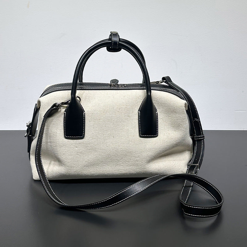 Women's High-grade Light Luxury Linen Contrast Color Bags