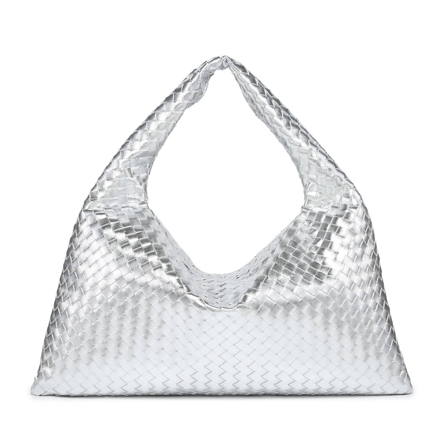 Woven Large Capacity Underarm Solid Color Shoulder Bags