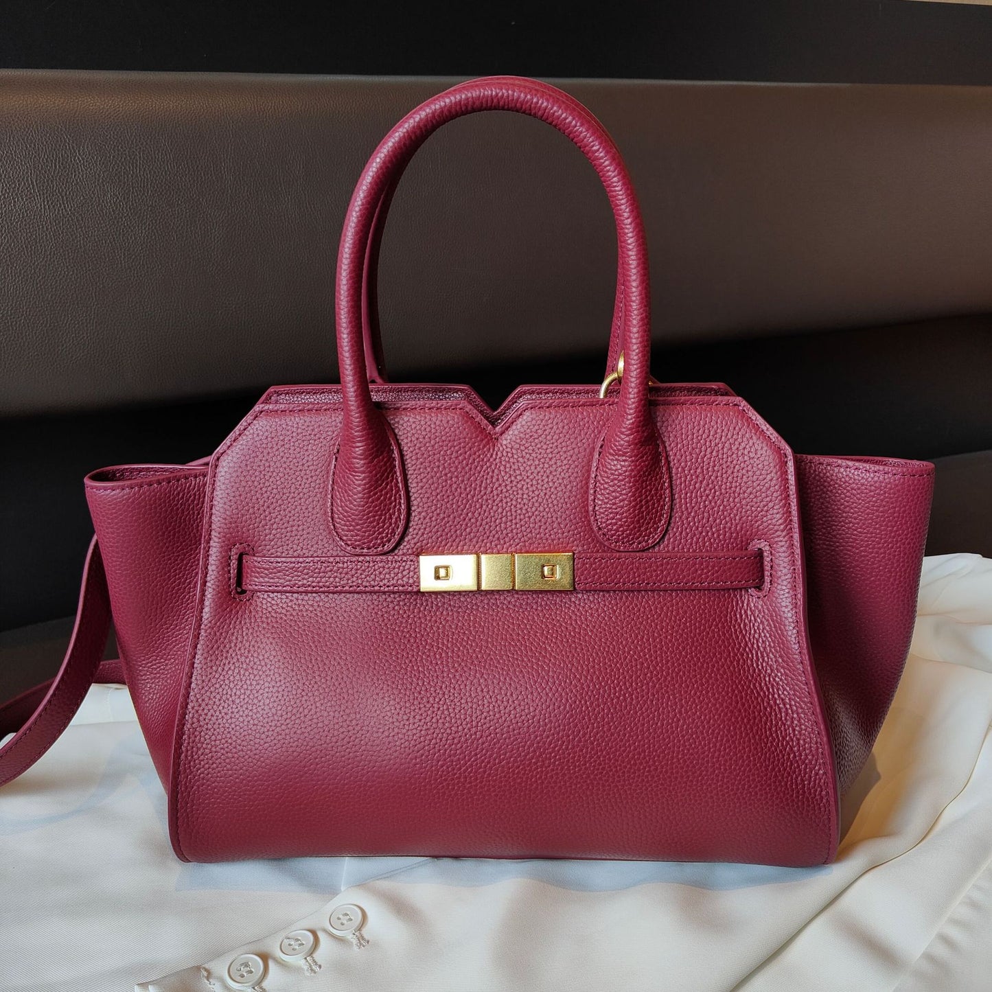 Women's Top Layer Cowhide High Sense Large Handbags