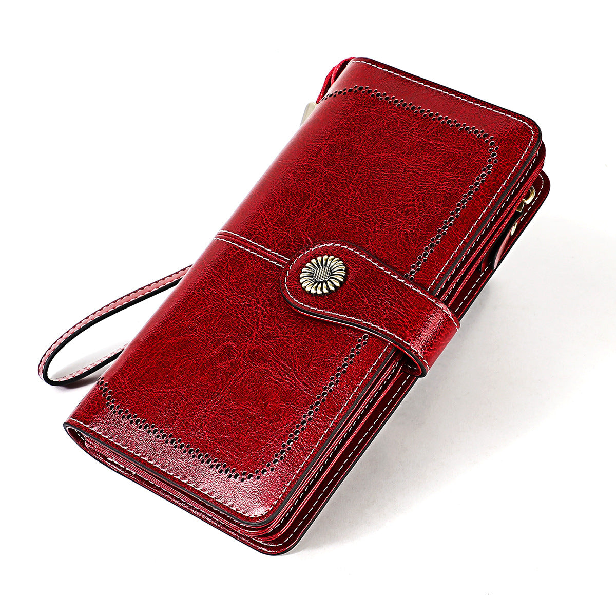 Women's Vintage Genuine Leather Long Cowhide Ladies Wallets