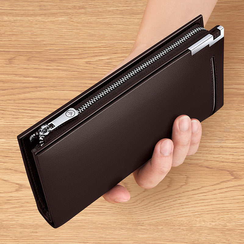 Men's Genuine Leather Multiple Slots Large Capacity Men's Wallets