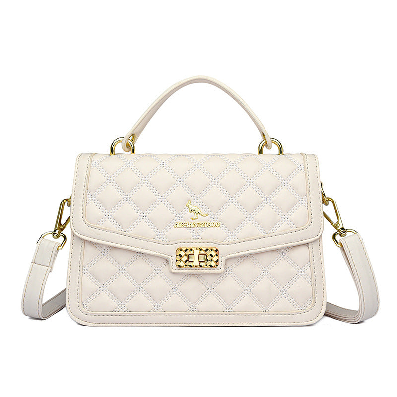 Women's Creative Rhombic Fashion Design Pin Shoulder Bags