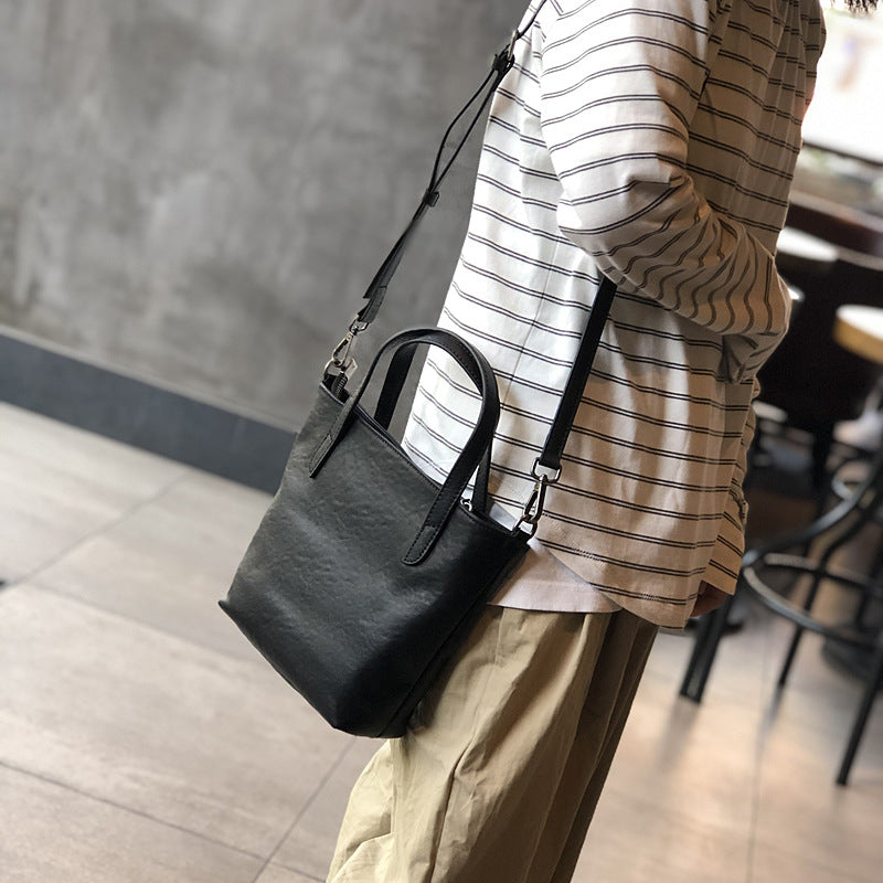 Women's First Layer Cowhide Soft Leather Fashion Korean Handbags