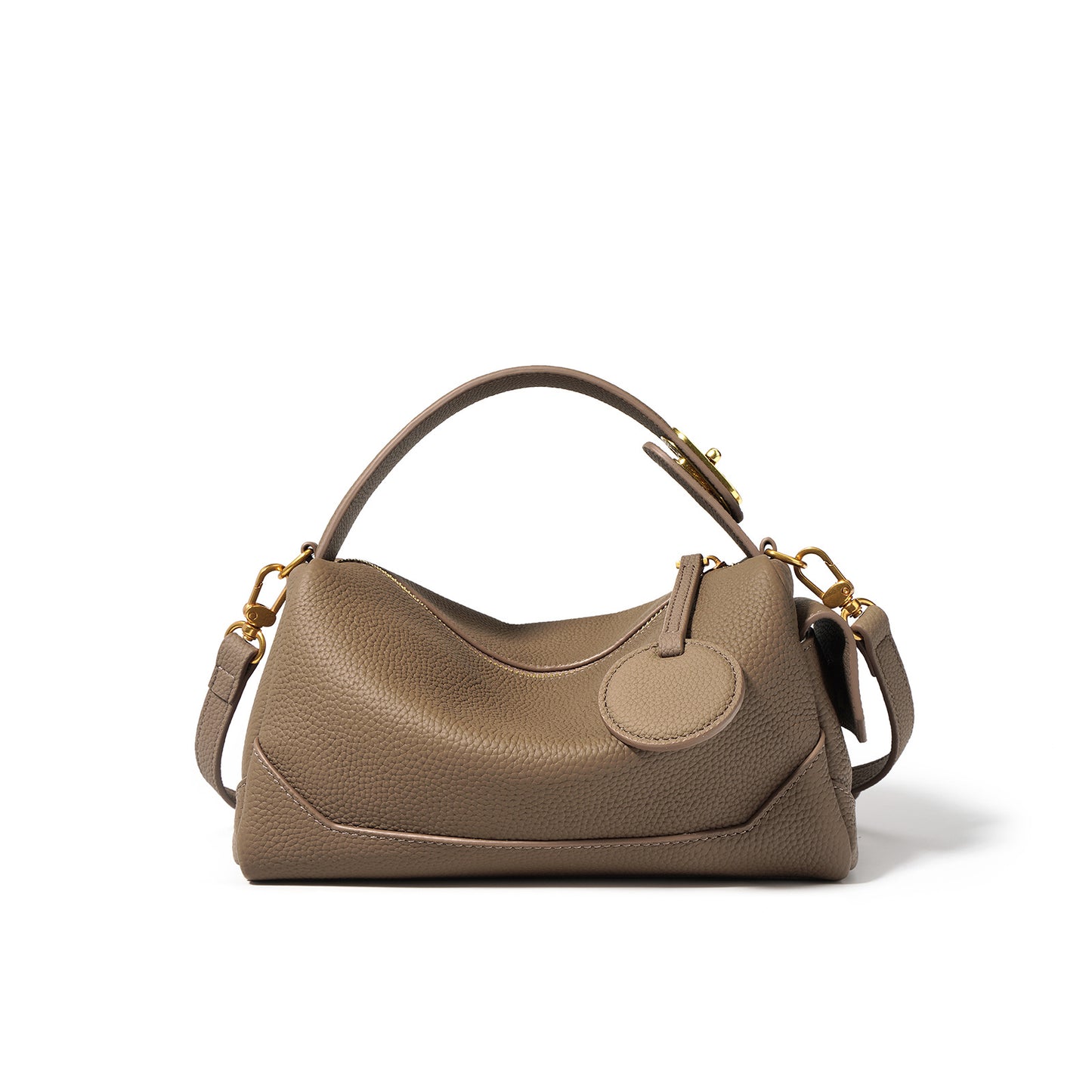 Women's High-grade Boston Pillow First Layer Cowhide Bags