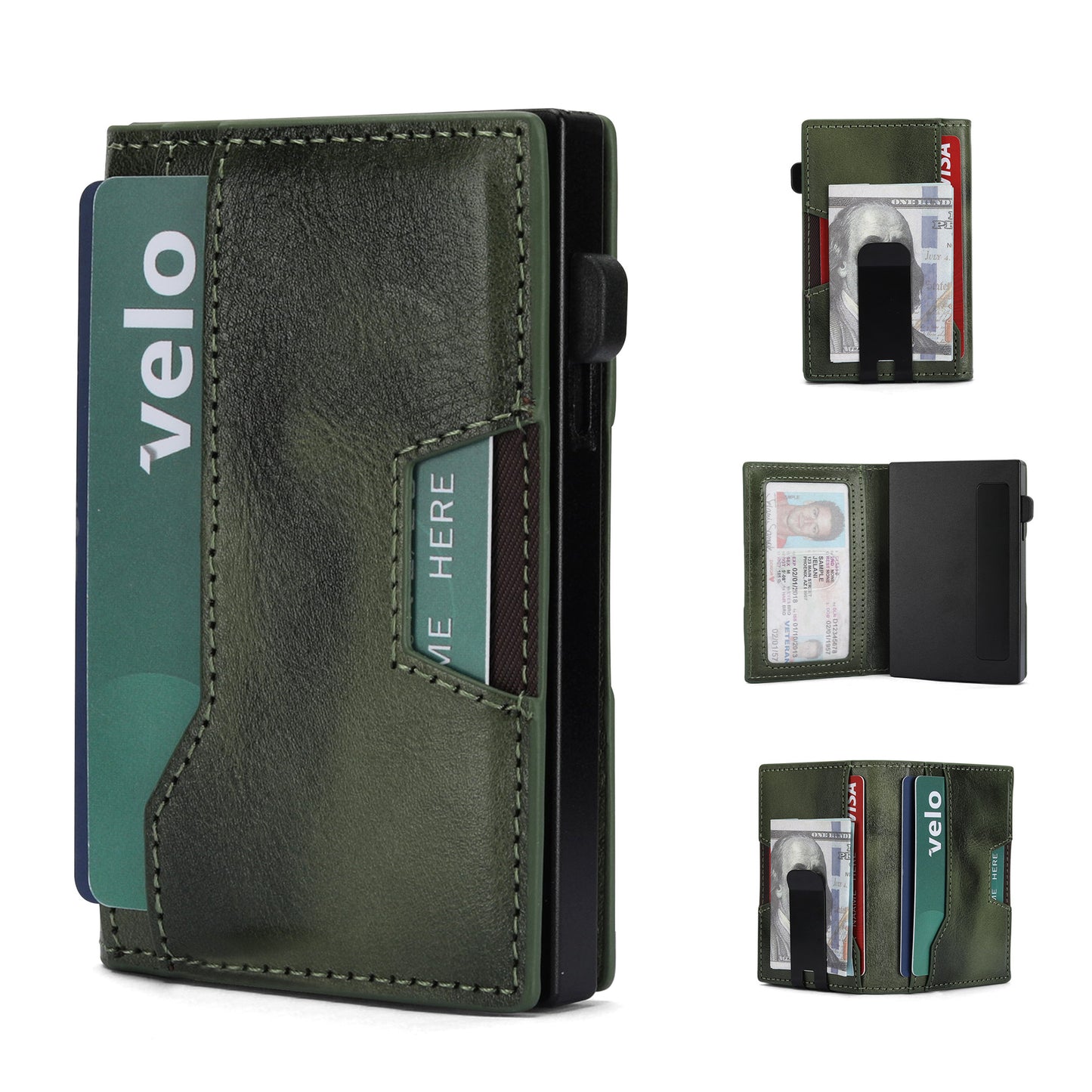 Men's Cartridge High-grade Two-color Vegetable Tanned Leather Men's Wallets