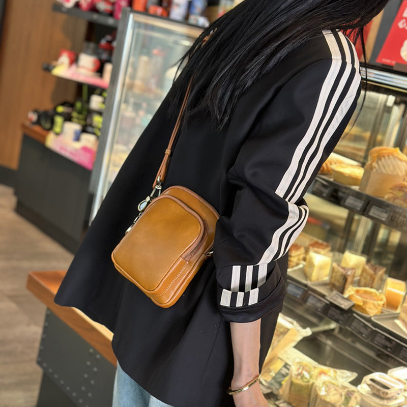 Women's Retro Korean Style Popular Soft Leather Shoulder Bags