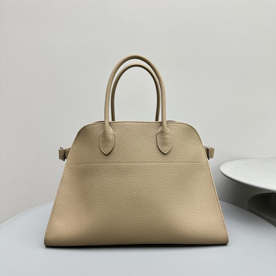 Leather Portable Dong White Lily Large Capacity Handbags