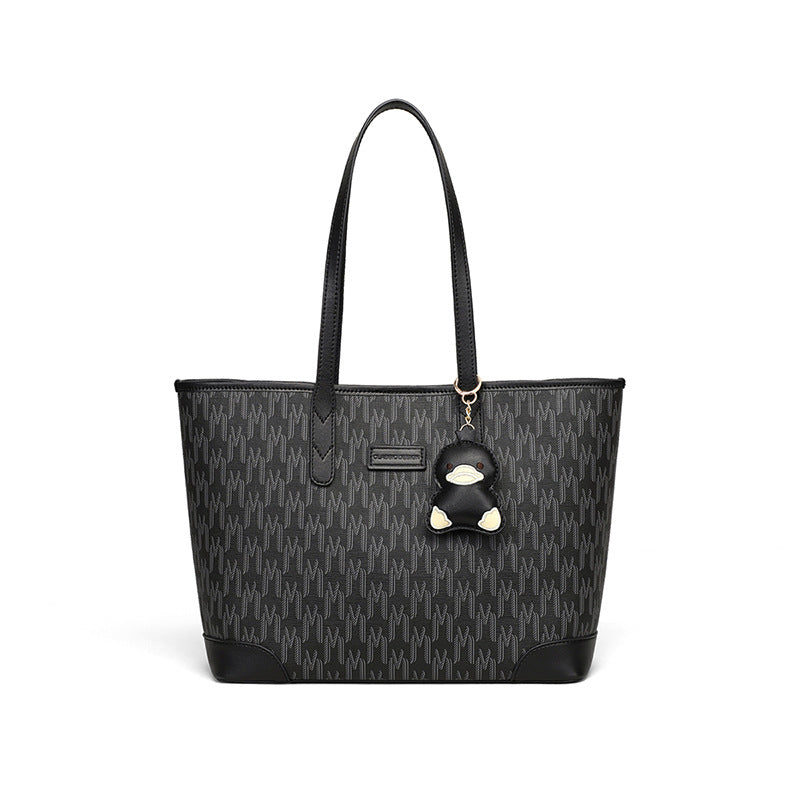 Women's Soft Leather Duck Large Capacity Class Shoulder Bags