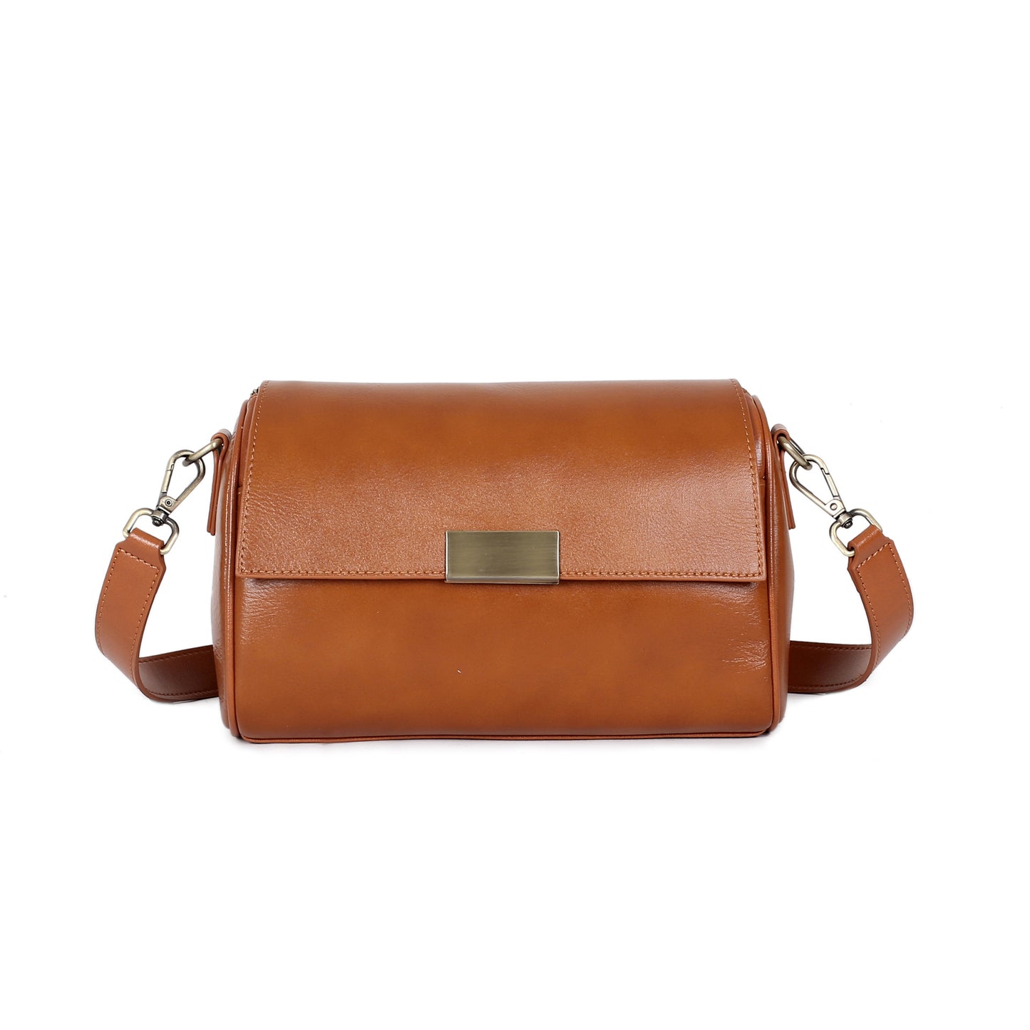 Women's Tanned Leather Cow Single Lady's Fashion Shoulder Bags