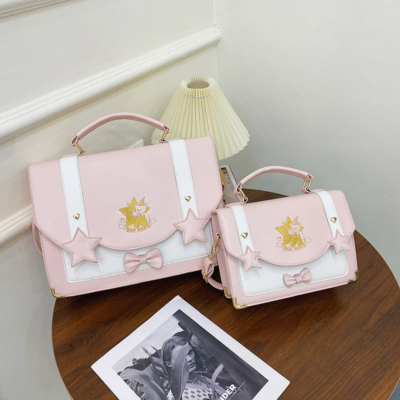 British Fashion Preppy Style Portable Uniform Bags