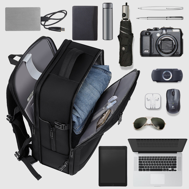 Men's Business Traveling Expansion Waterproof Computer Luggage