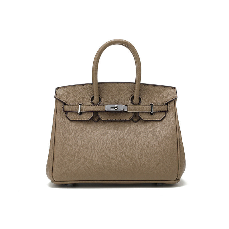 Women's Capacity Lychee Pattern Kelly Fashion Trendy Handbags