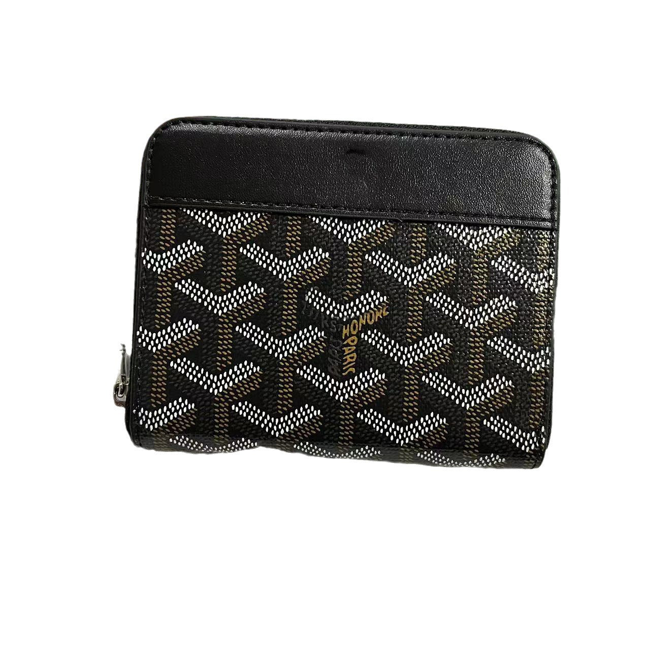 Women's Dog Teeth Short Zipper Storage Purses