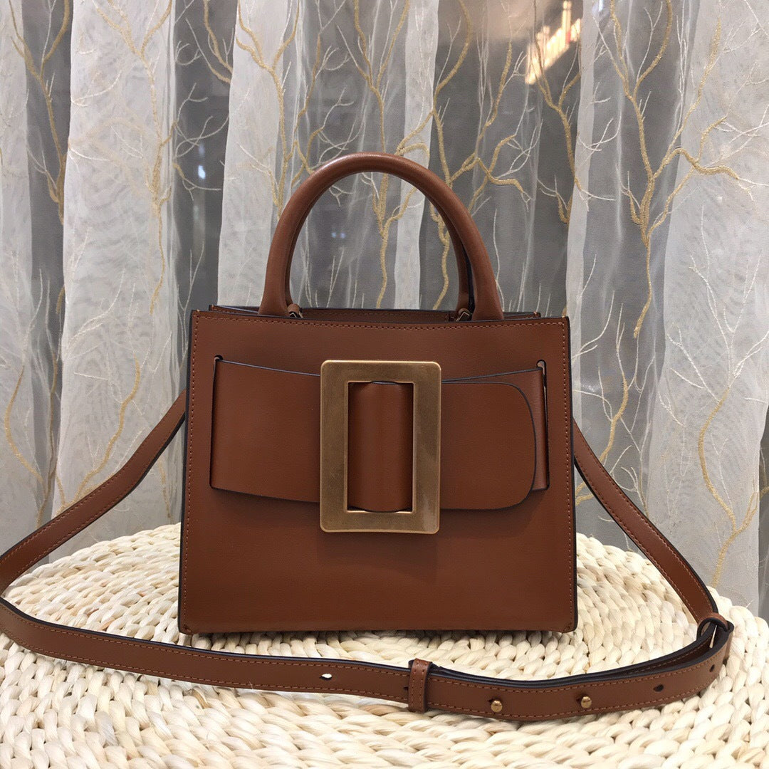 Women's Retro Genuine Leather Assorted Colors Metal Handbags