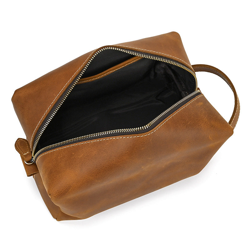 Genuine Leather Clutch Crazy Horse Multifunctional Men's Handbags