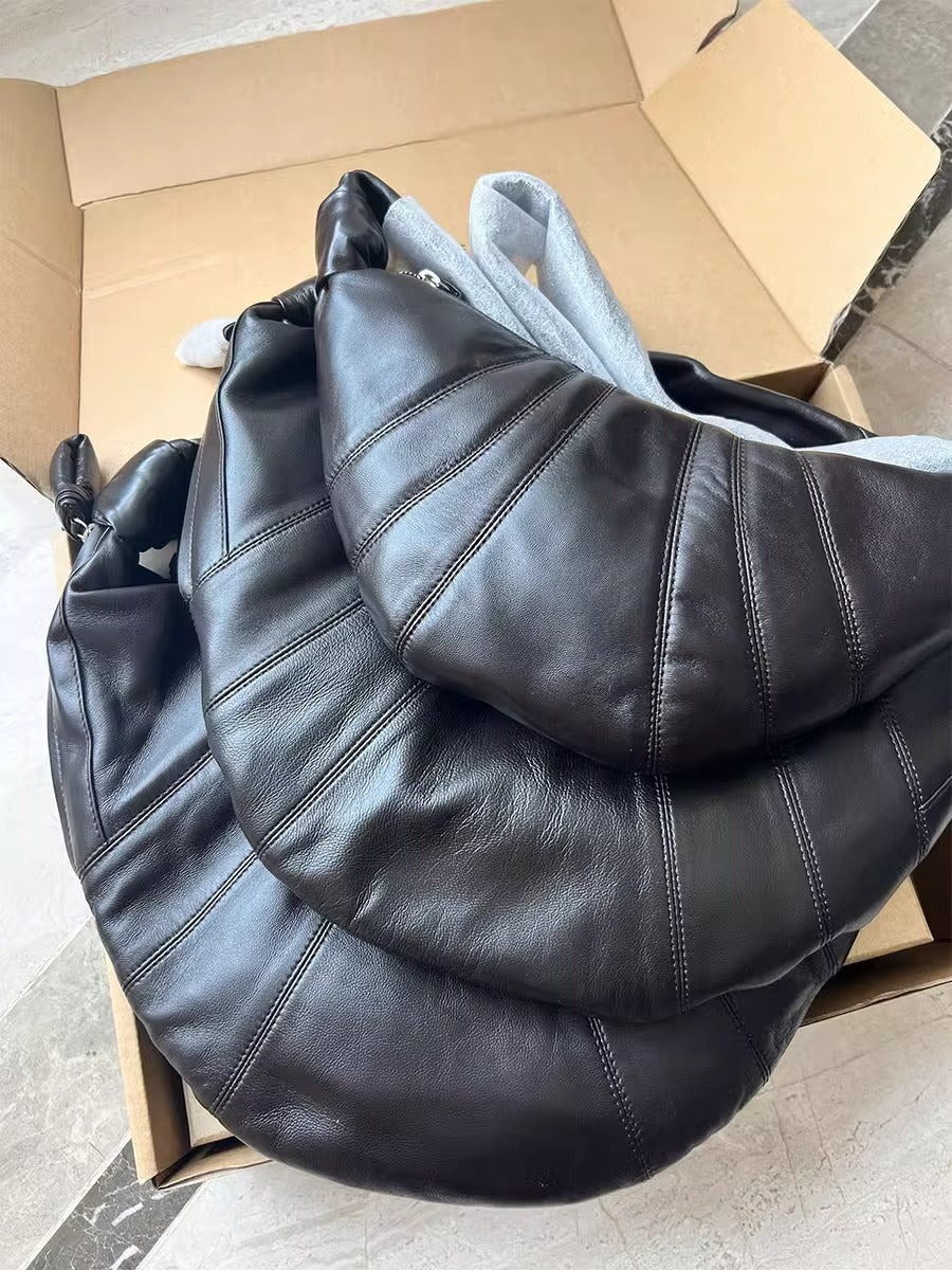 Upgrade Leather Croissant Can Be Praised Crossbody Bags