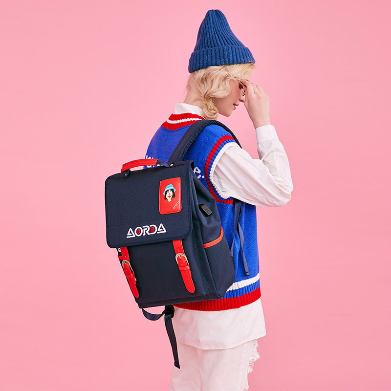 Strict Selection Primary Fashionable Female Korean Backpacks