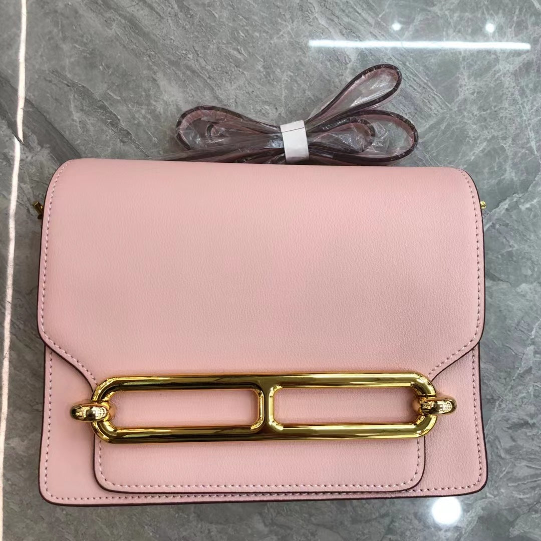 Women's Nose Lychee Pattern Cattlehide Leather Fashion Shoulder Bags