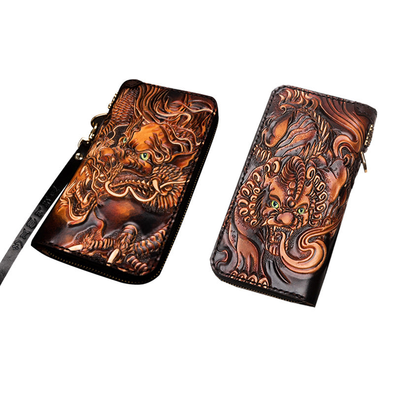 Men's Leather Handmade Female First Layer Cowhide Men's Wallets