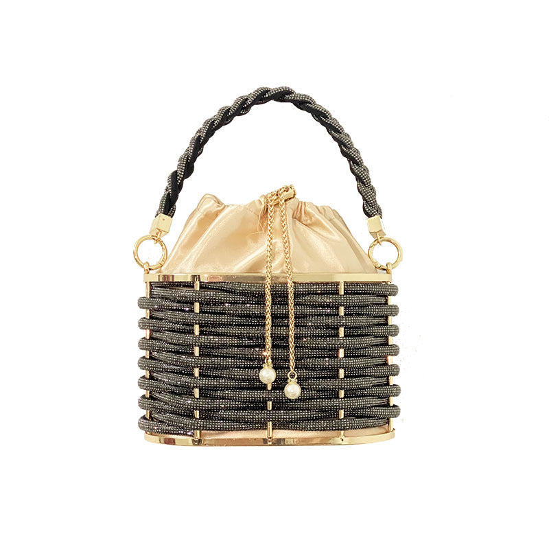Women's Luxury Fashion Simple Hand-woven Screw Pattern Shoulder Bags