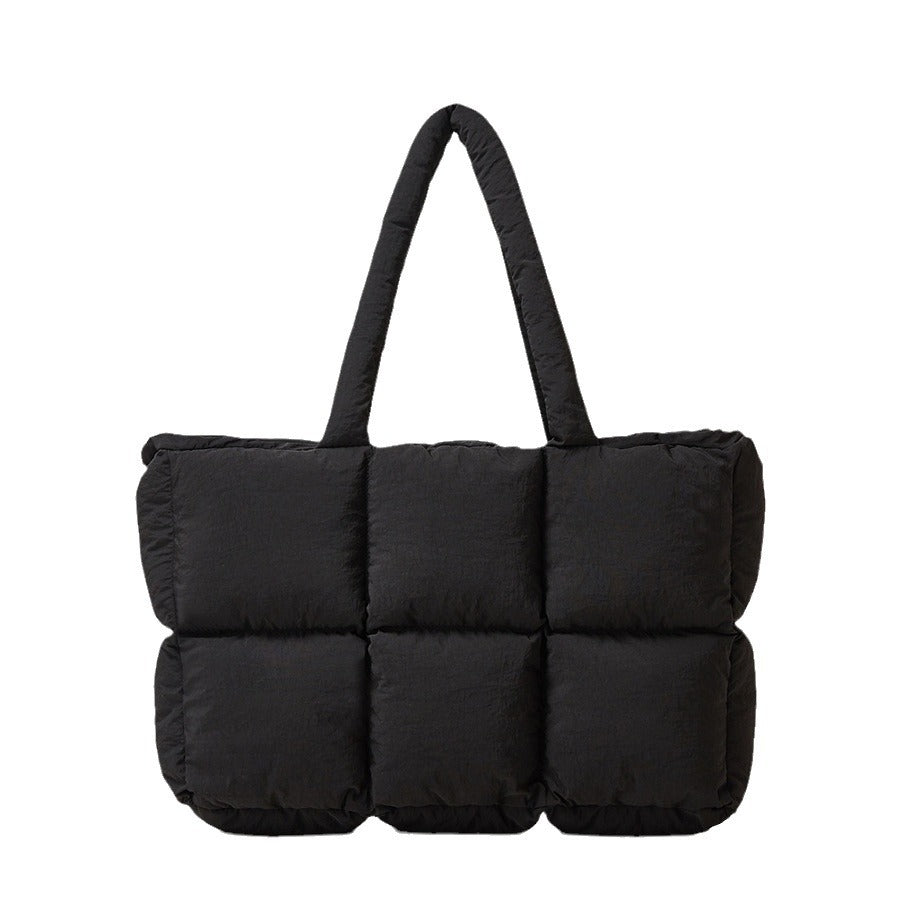 Women's Winter White Cloud Soft Puff Down Coat Handbags