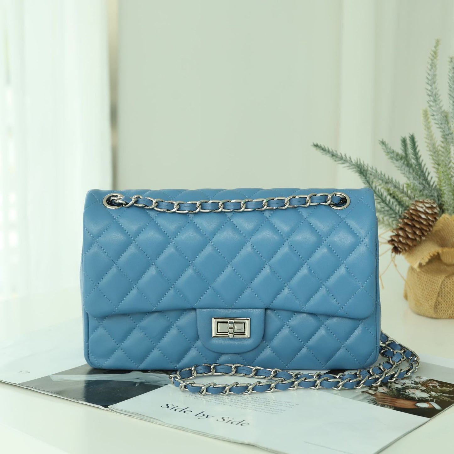 Women's Sheepskin Rhombus Chain Commuter Versatile High-grade Shoulder Bags