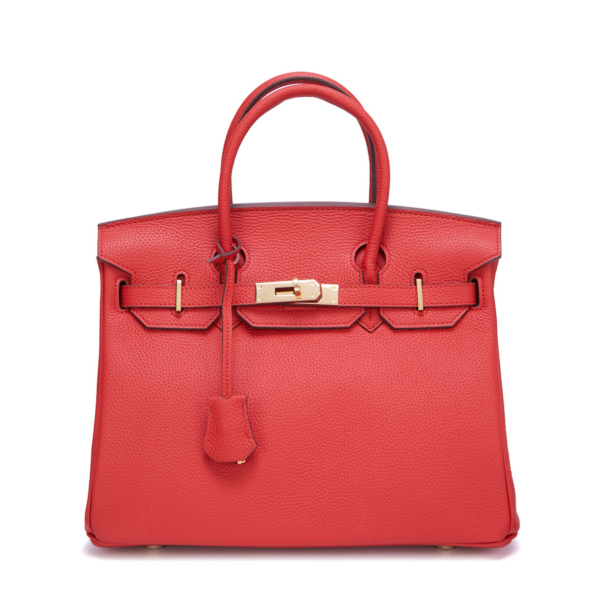Women's Gold First Layer Cowhide Leather Large Handbags