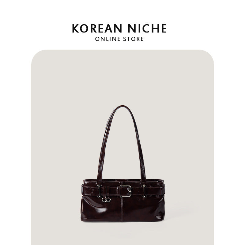 Women's High-grade Versatile Solid Color Magnetic Snap Handbags