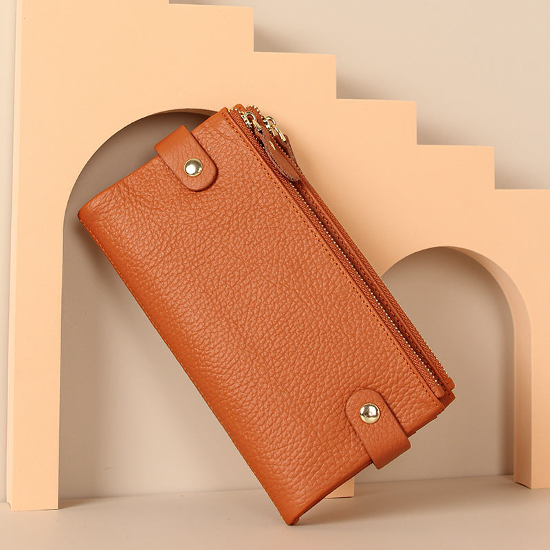 Women's Clutch Real Leather Long Soft Ladies Wallets