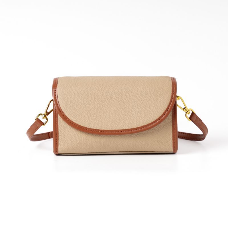 Women's Mobile Western Style Color Matching Genuine Shoulder Bags