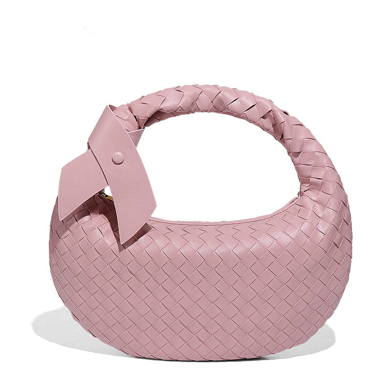 Women's Woven Fashion Knotted Round Large Capacity Handbags
