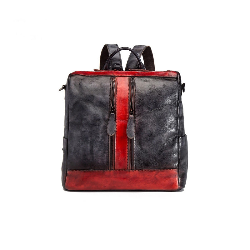 First Layer Cowhide Texture Fashion Color Backpacks