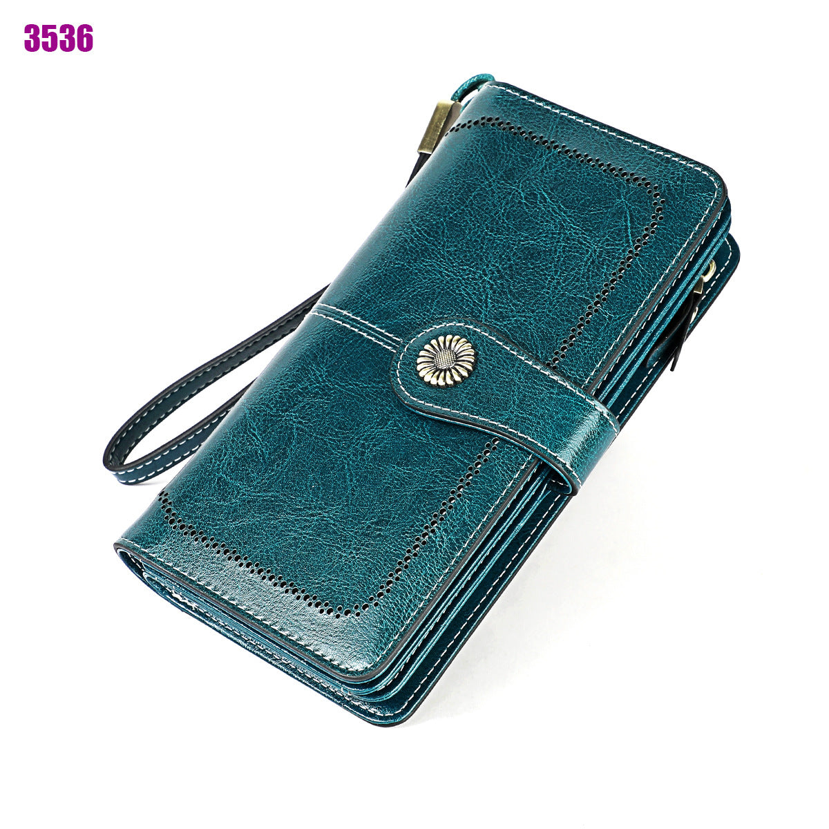 Women's Vintage Genuine Leather Long Cowhide Ladies Wallets