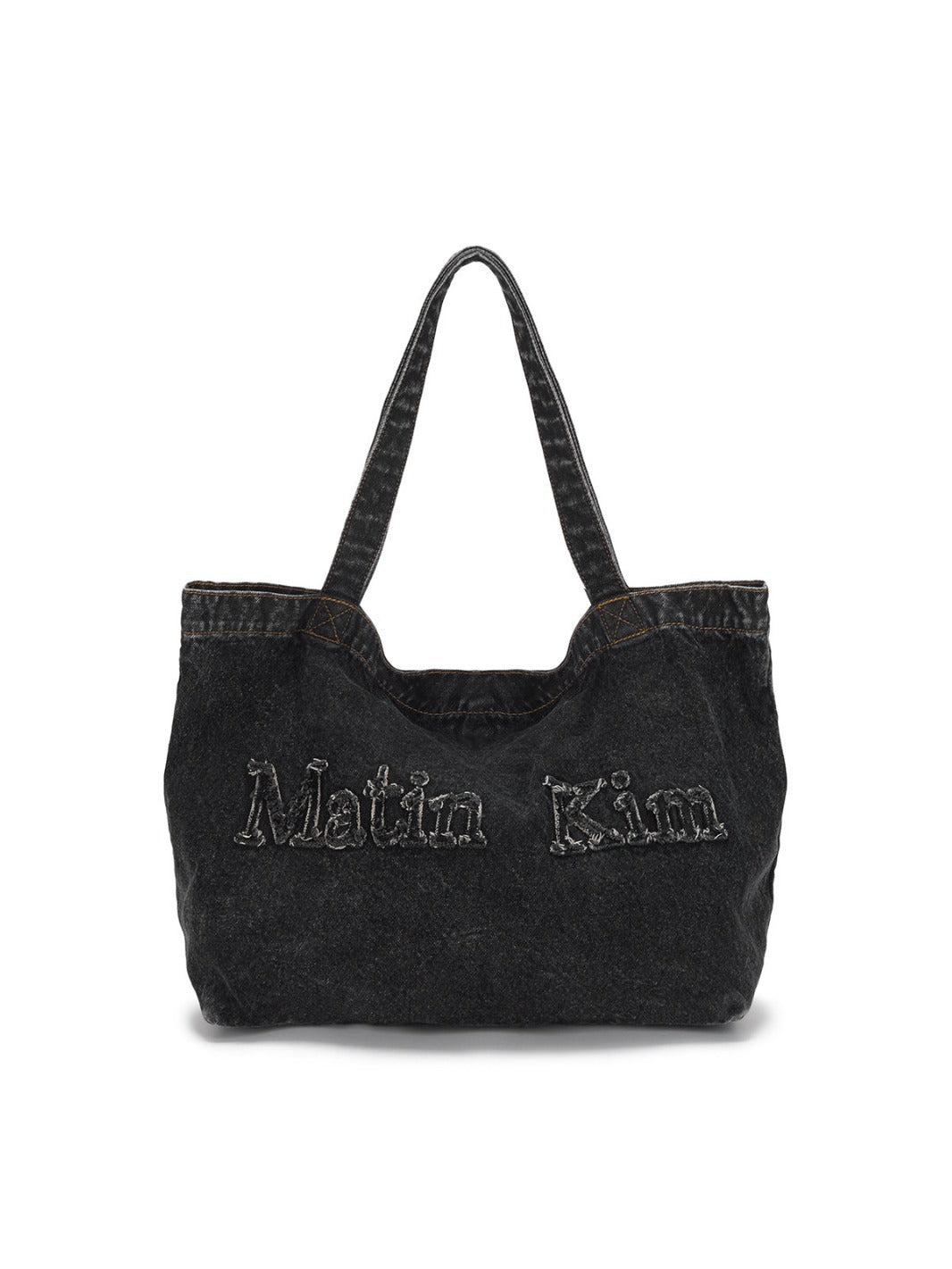 Women's Niche Denim Embroidery Letter Large Capacity Handbags
