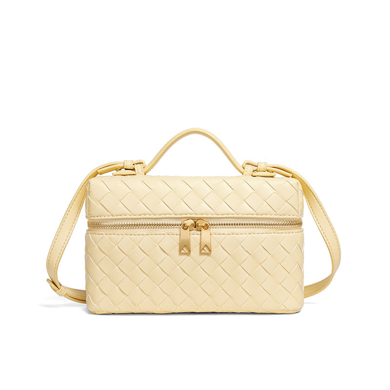 Fashion Popular Lunch Box Hand-woven Zipper Shoulder Bags