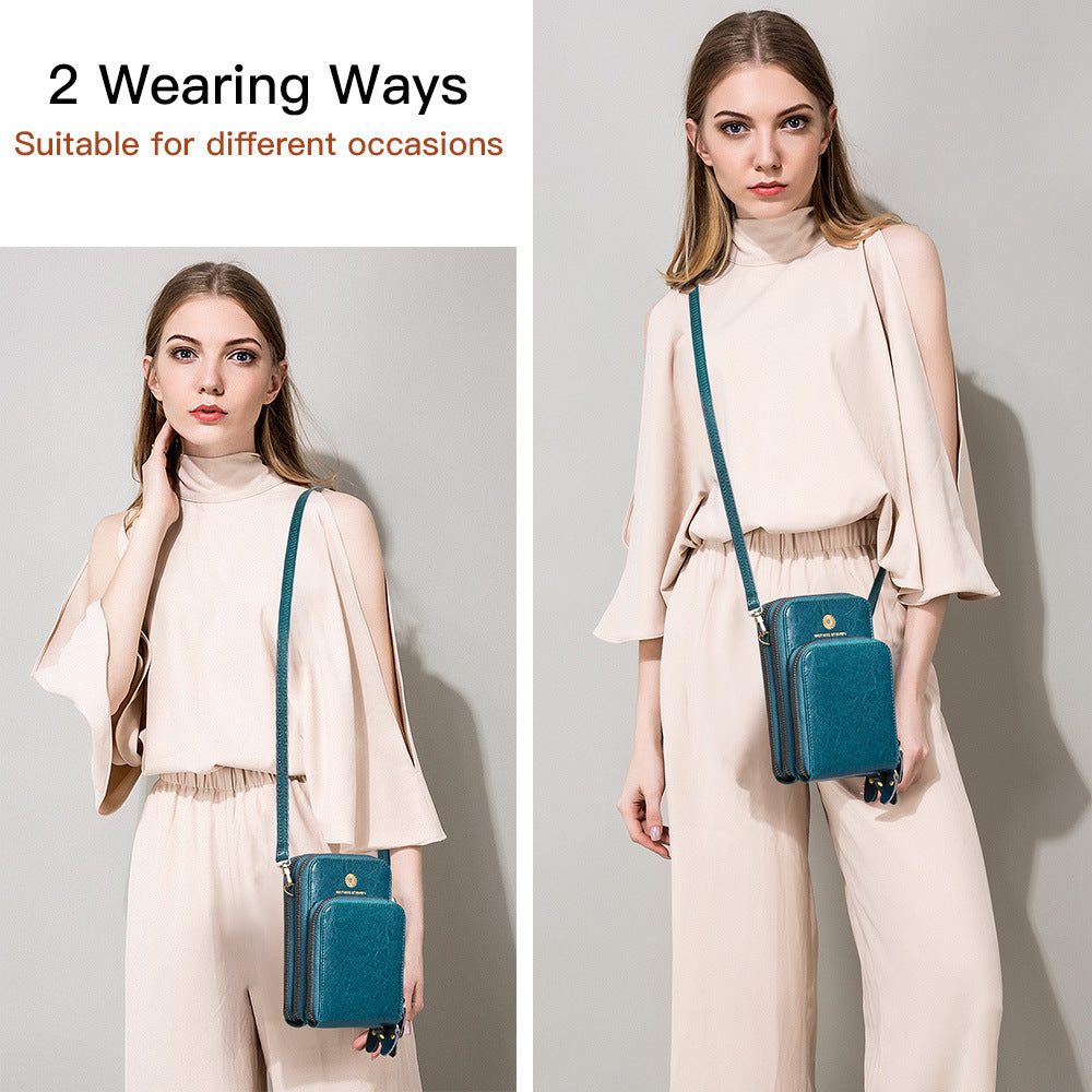 Korean Fashion Large Capacity Solid Color Crossbody Bags