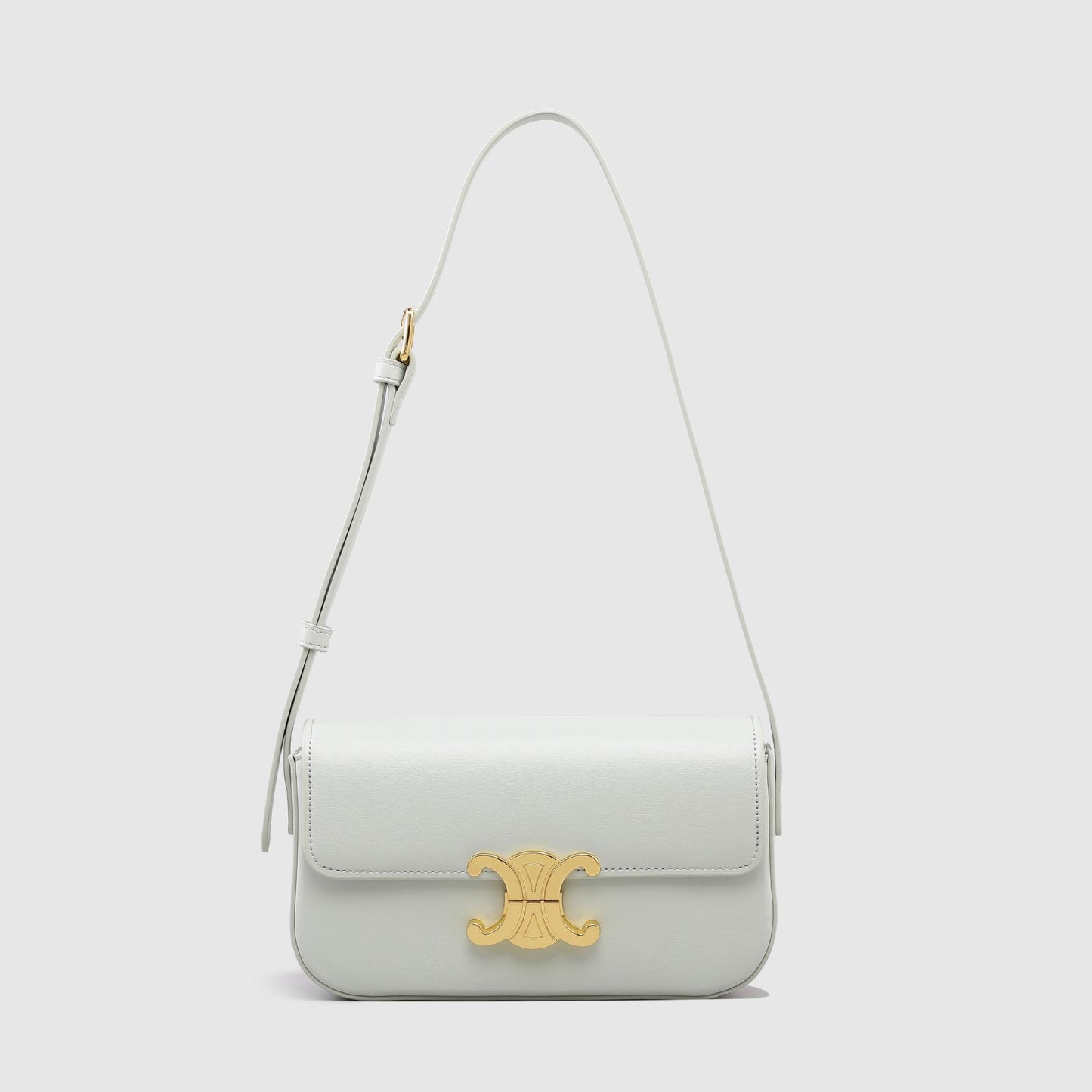 Women's Genuine Leather Arc Baguette Retro Classic Armpit Bags