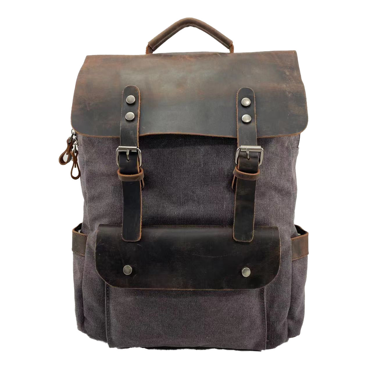 Pepper Salt Canvas Retro Textured Computer Backpacks