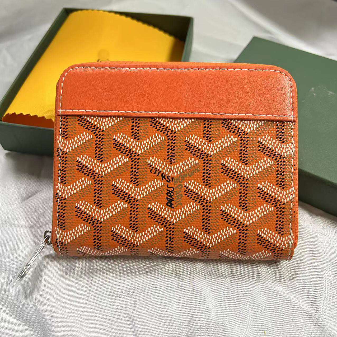 Women's Dog Teeth Short Zipper Storage Purses