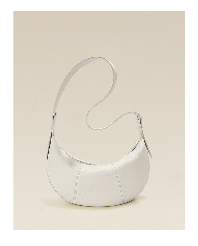 Cowhide Croissant Dumpling Niche Genuine Leather Crossbody Bags