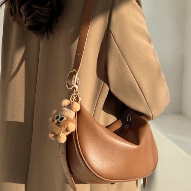 Women's Leather Dumpling Versatile Cowhide Underarm Shoulder Bags