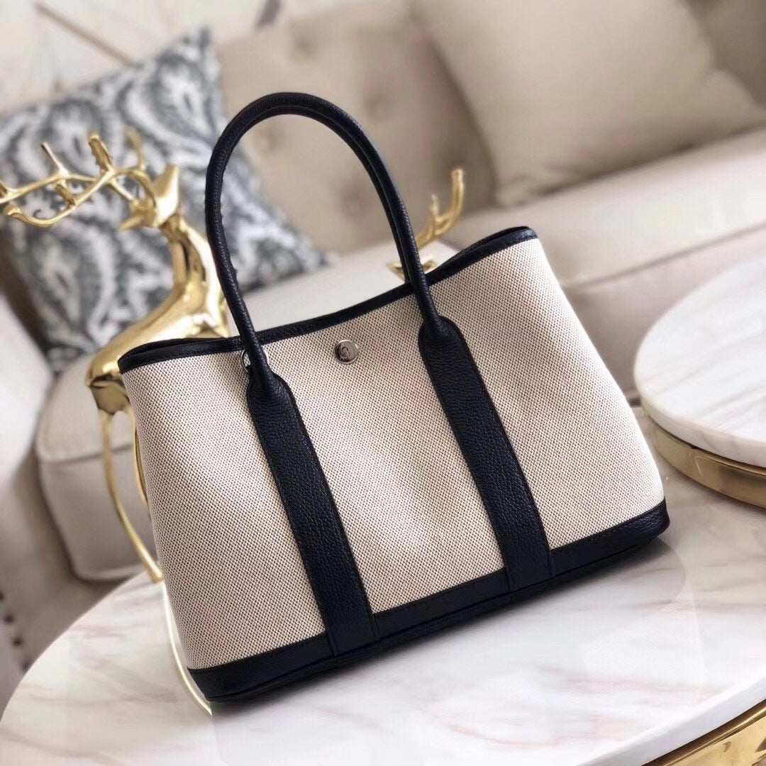 Women's Canvas With First Layer Cowhide Garden Real Crossbody Bags