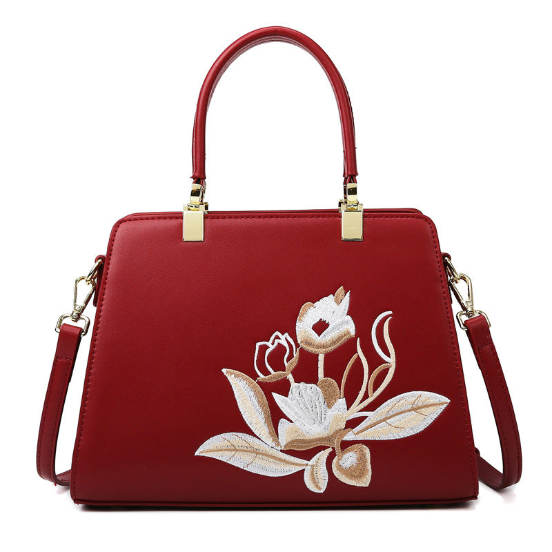 Women's Style Embroidery High-grade Light Luxury Large Capacity Handbags