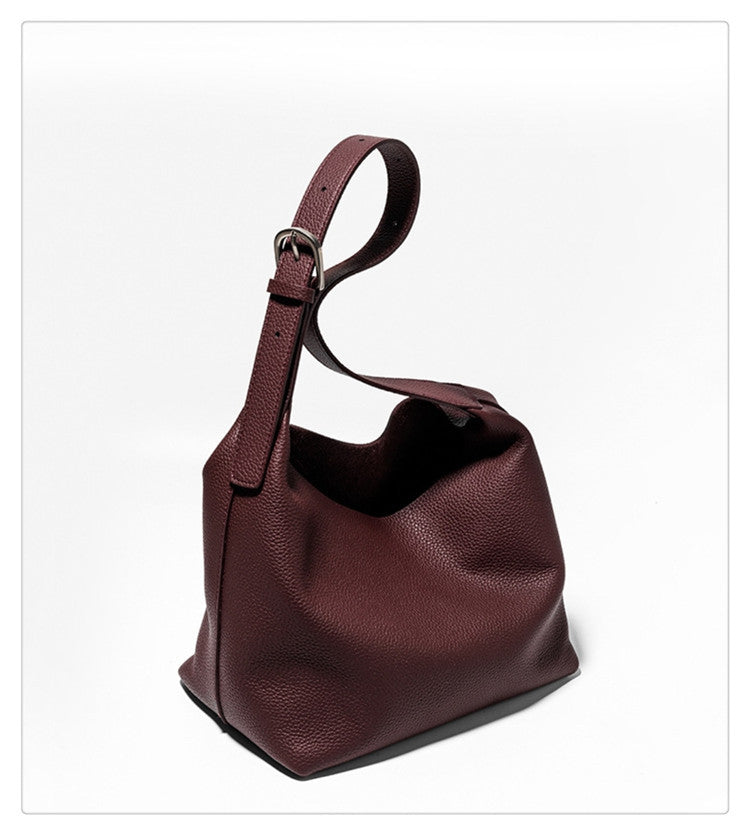 Women's Cowhide Vintage Genuine Leather Leisure Commute Shoulder Bags