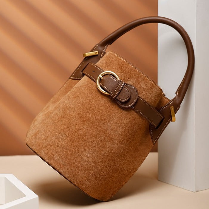 Women's Textured Cowhide For Design Portable Handbags