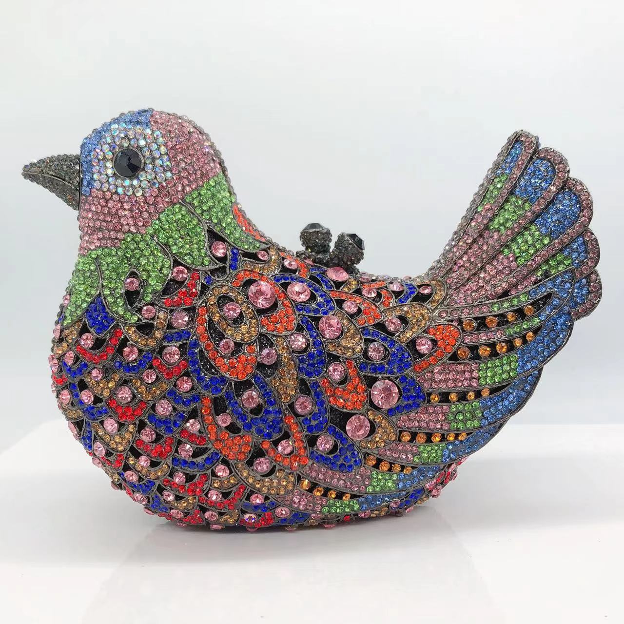 Women's Peace Dove Animal Gem Diamond Banquet Rhinestone Evening Bags