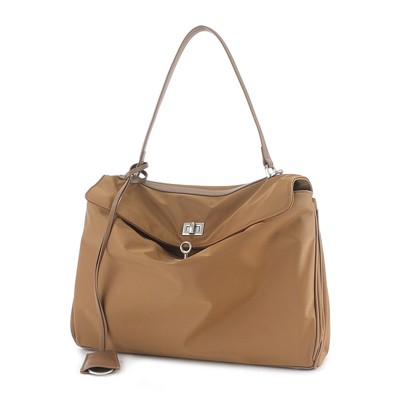 Nylon Cloth Large Capacity Totes Loose Neutral Shoulder Bags