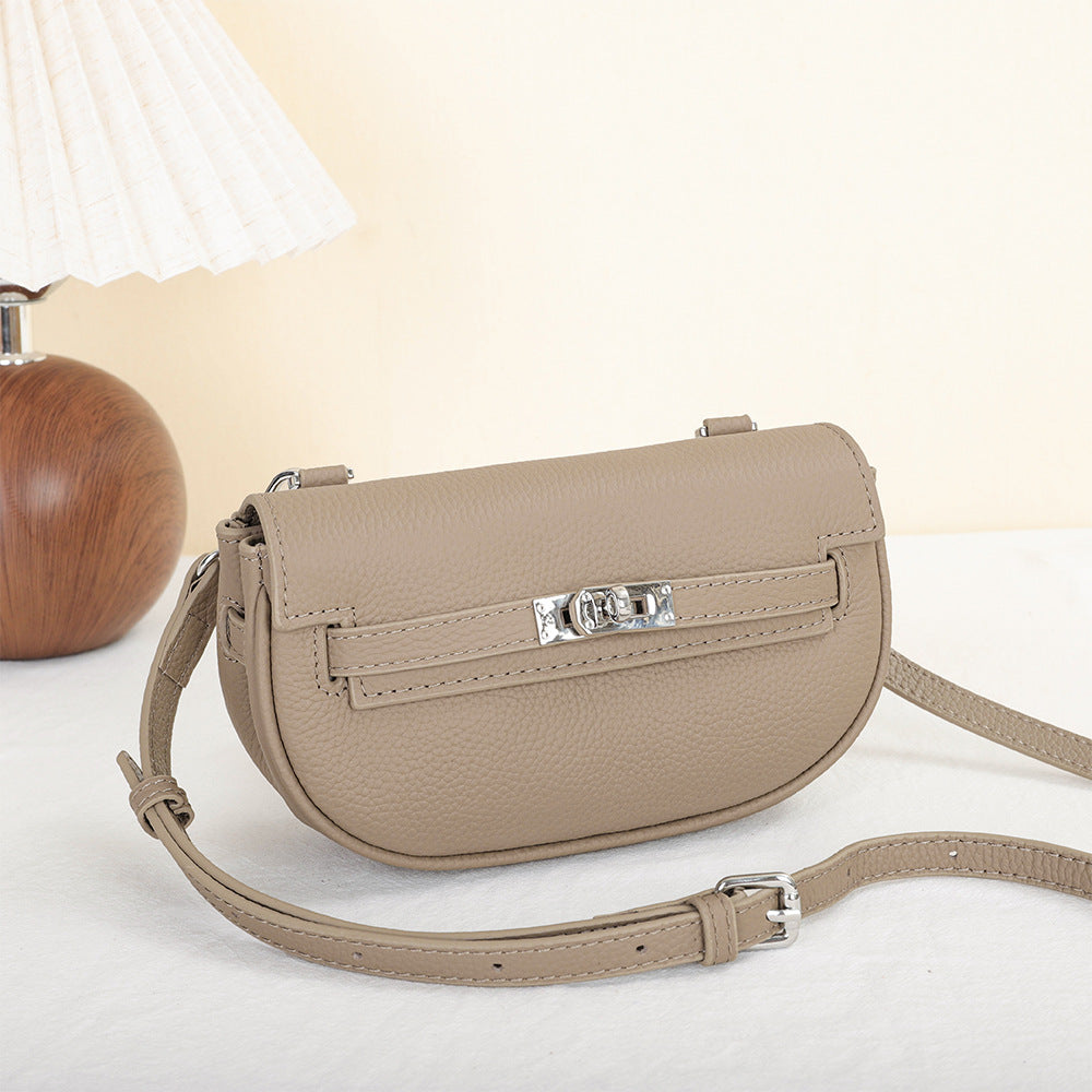 Layer Cowhide Pouch Stylish Lightweight Leather Crossbody Bags