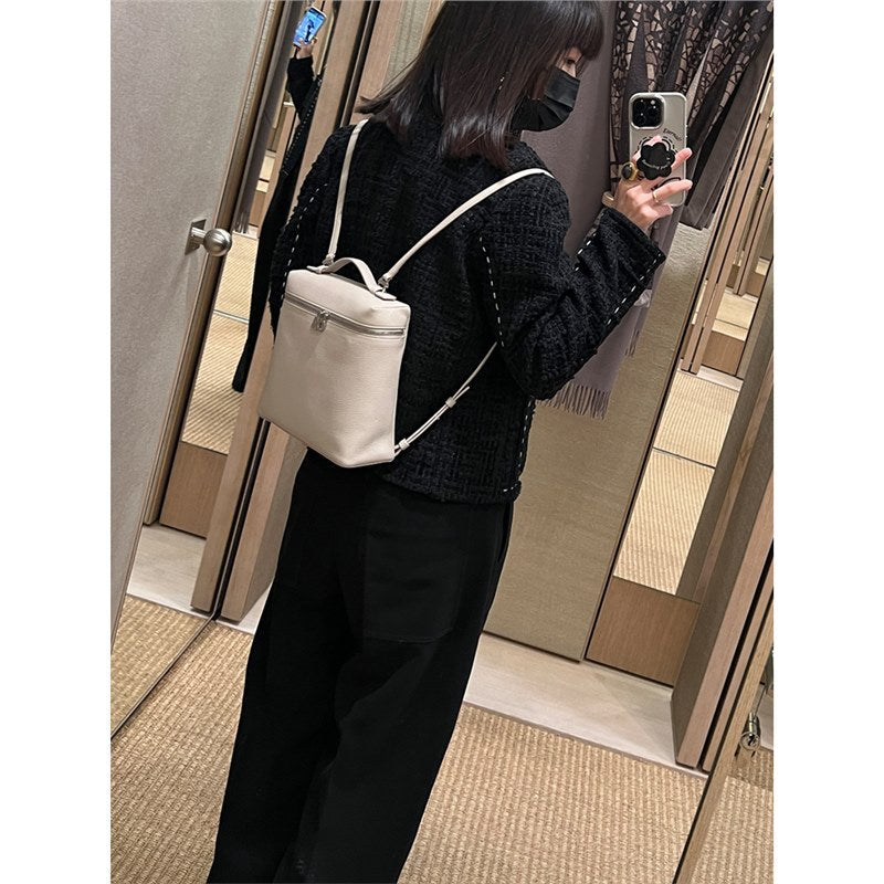 Women's Minority Fashion First Layer Cowhide High Backpacks
