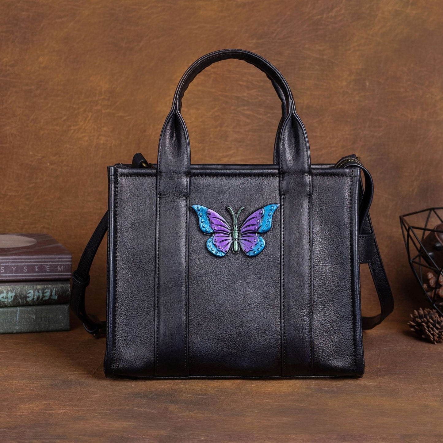 Top Layer Cowhide Chinese Style Retro Crossbody Bags